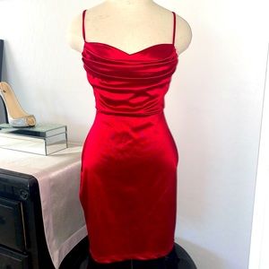 Beautiful, Satin Red dress, never worn.